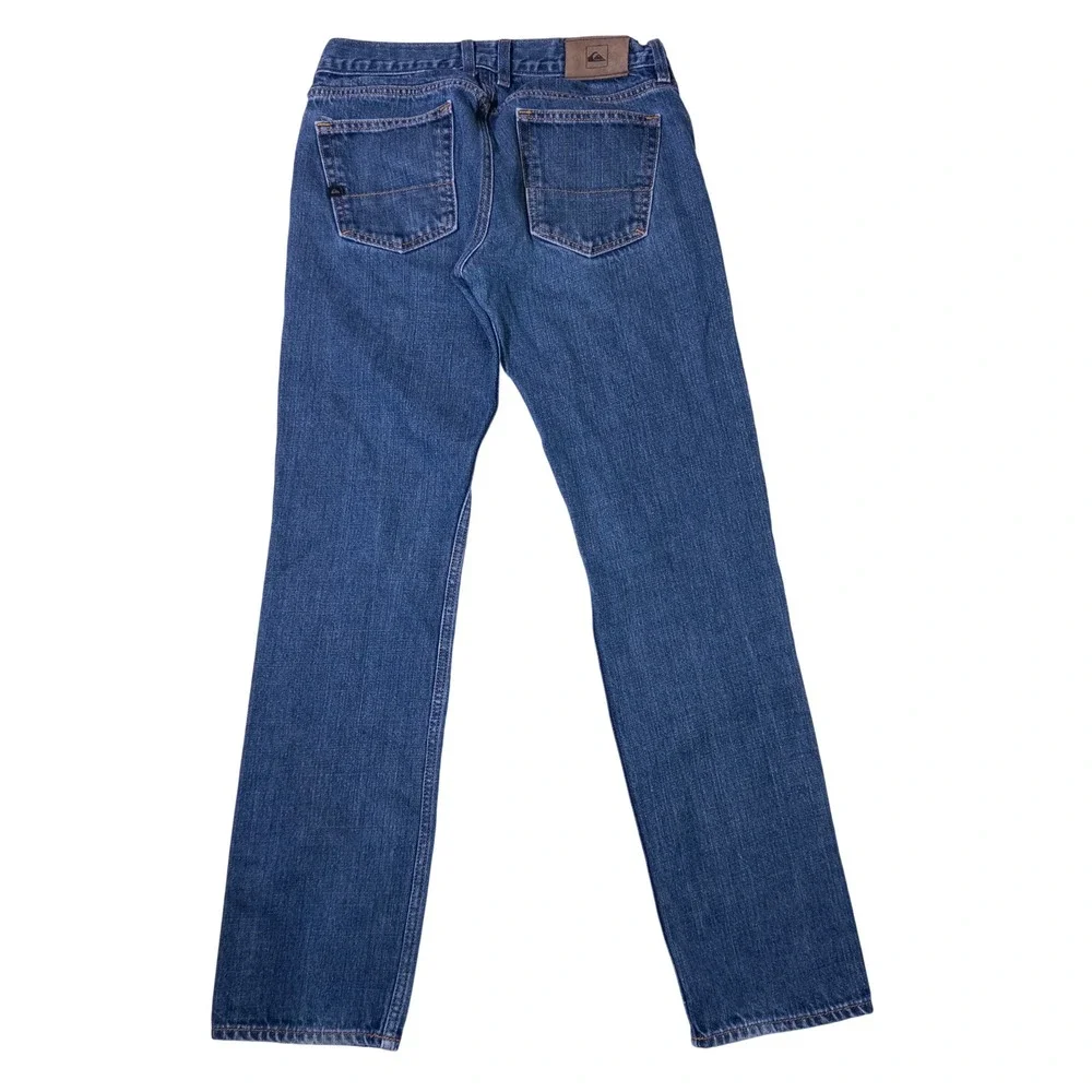 Quiksilver Straight Fit Jeans Mens 29 Dark Wash Blue Excellent Casual Skate
